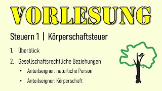 Vorlesung  04 Körperschaftsteuer [upl. by Lemcke]