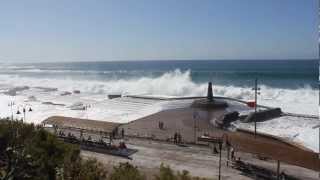 Tenerife Bajamar  fuerte oleaje en las piscinas naturales de bajamar [upl. by Karlee]