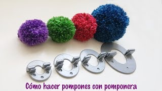 Cómo hacer pompones de lana con pomponera [upl. by Estes585]