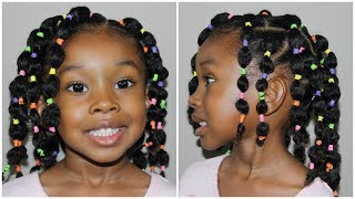 Pinterest Inspired Bubble Ponytails  Kids Natural Hairstyles [upl. by Hutchinson]