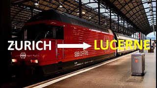 HOW TO GET FROM ZURICH AIRPORT TO LUCERNE BY TRAIN [upl. by Aillemac]