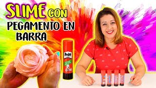 Slime con pegamento en barra  Experimentos caseros con slime  Glue Stick Slime [upl. by Lunneta513]