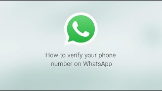 How To Verify Your Phone Number  WhatsApp [upl. by Atneciv]