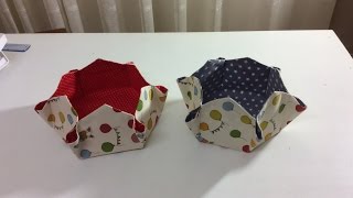 Tuto Couture Madalena  Coudre un petit panier Hexagonal [upl. by Roxie]