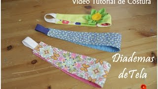 Tutorial 5  Como hacer Diademas de Tela  How to make a headband fabric [upl. by Ximenez503]