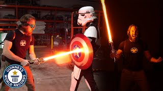 Worlds First Lightsaber  Guinness World Records [upl. by Asek346]