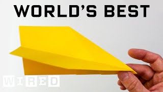 How to Make a WORLD RECORD Paper Airplane That Flies Far  Worlds Best Paper Airplane  WIRED [upl. by Gwendolyn]