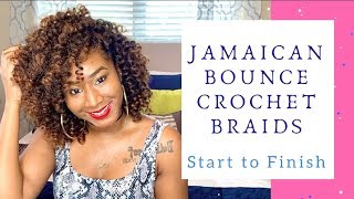 Jamaican Bounce Crochet Braids Start to Finish [upl. by Alyda]