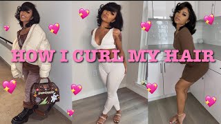 how to curl natural short hair  hair tutorial   Krys V [upl. by Lucia]