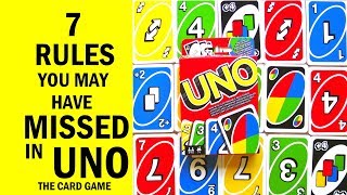 7 Rules You May Have Missed In UNO The Card Game  How To Play Correctly [upl. by Yoreel]