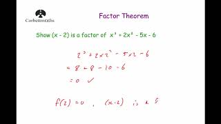 Factor Theorem  Corbettmaths [upl. by Areta]