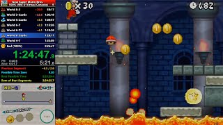 New Super Mario Bros DS 100 in 22532  WR on 15102019 [upl. by Attenehs]