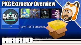 Easy PKG Extractor for PS4  Homebrew Overview [upl. by Nirag]