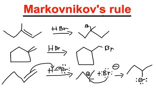 Alkene Reaction  Markovnikovs rule  Markovnikov and antiMarkovnikov  Organic Chemistry [upl. by Adnohryt]