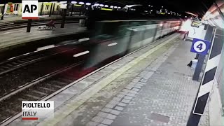 Police Release CCTV Footage Of Italy Train Crash [upl. by Tyrone545]