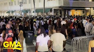 Miami Beach declares state of emergency due to spring break crowds l GMA [upl. by Llewsor]