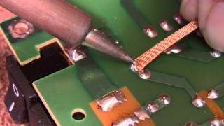 Solder removal from a circuit board [upl. by Bachman]