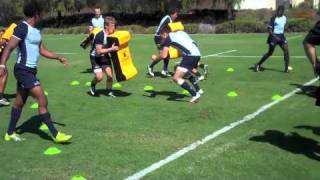 Rugby IQ  V Tackle Drill [upl. by Minardi899]