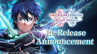 ReRelease Announcement Sword Art Online Variant Showdown [upl. by Ainnos]