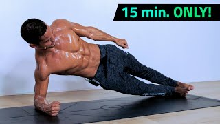 15 Minute KILLER Core Workout at Home All Levels [upl. by Sremmus589]