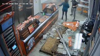 Car crashes into Little Caesars Pizza  Action News Jax [upl. by Moises]