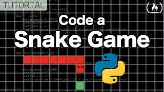 Snake Game Python Tutorial [upl. by Atoel440]