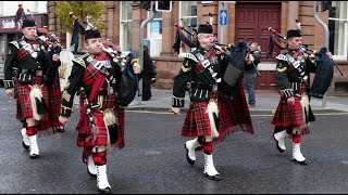 Bagpipes And Drums Of The Royal Regiment Scotland [upl. by Kcirrek]