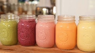 5 Healthy Breakfast Smoothies [upl. by Brigg]