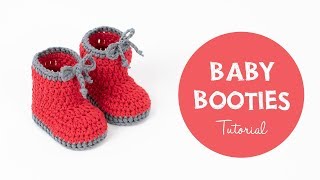 How To Crochet BABY BOOTIES For Beginners  Croby Patterns [upl. by Utley188]