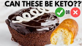 Keto Hostess Cupcakes amp Twinkies for ONE Single Serve Recipe  Real Marshmallow Cream [upl. by Fedak]