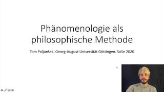 Phänomenologie als philosophische Methode I [upl. by Akimahc]