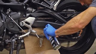 How To Lubricate Your Motorcycle Chain  MC Garage [upl. by Namlas324]