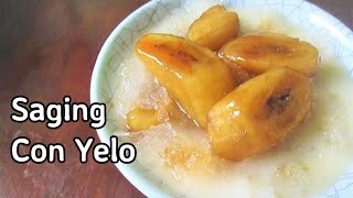 Saging Con Yelo Sweetened Banana With Shaved Ice and Milk [upl. by Furlani]