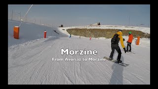 Morzine from Avoriaz  Easy route to the Super Morzine Lift in Portes du Soleil Ski Area [upl. by Inahpit]