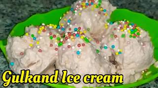 Gulkand Ice cream  Homemade Gulkand Ice cream Recipe [upl. by Eiramnwad462]