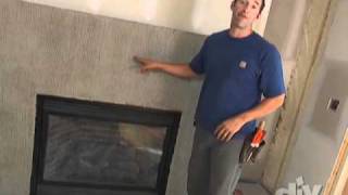 Stacked Stone Fireplace HowToDIY [upl. by Ibib771]