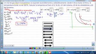 Proceso adiabatico reversible entropia energia interna [upl. by Skill]