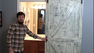 RUSTIC SLIDING BARN DOOR  HOW TO [upl. by Elianore]