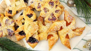 3 Ingredient Puff Pastry Desserts  Easy Christmas Recipes [upl. by Etty171]