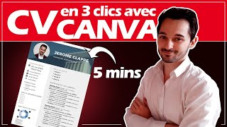 Faire un CV PROFESSIONNEL GRATUIT et RAPIDE avec CANVA 🚀 [upl. by Dopp]