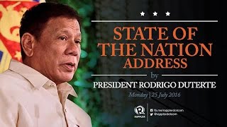 FULL SPEECH President Duterte at SONA 2016 [upl. by Casimire]