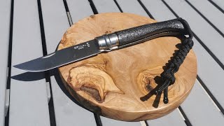 DIY CUSTOM OPINEL N°10 burnt wood [upl. by Rehsa282]