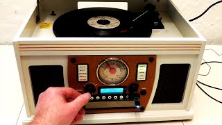 Features of the VICTROLA VTA600B 8IN1 RECORDCDTAPE Player [upl. by Cristen778]