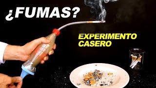 ¿Fumas Experimento Casero muestra Efecto en Pulmones [upl. by Nuri]