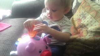 Fisher Price Laugh n Learn Piggy Bank [upl. by Eibreh575]