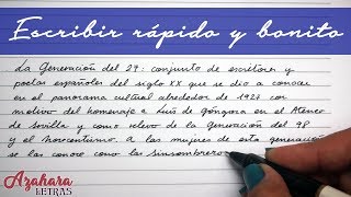 ✍ Cómo Escribir Rápido y Bonito en Cursiva [upl. by Hayse]