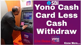 SBI Yono Cash Withdrawal without ATM Card Live Demo  Card less Cash Withdrawal [upl. by Annette]