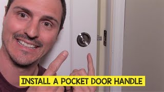 how to install a handle on a pocket door 🔒 AMAZON LINK [upl. by Aiciles]