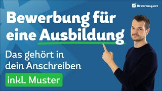 Bewerbung schreiben für eine Ausbildung  So geht es richtig Vorlagen  Muster [upl. by Nangem]