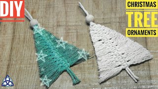 DIY Christmas Tree Decorations  Macrame Christmas Ornaments [upl. by Hajidahk]